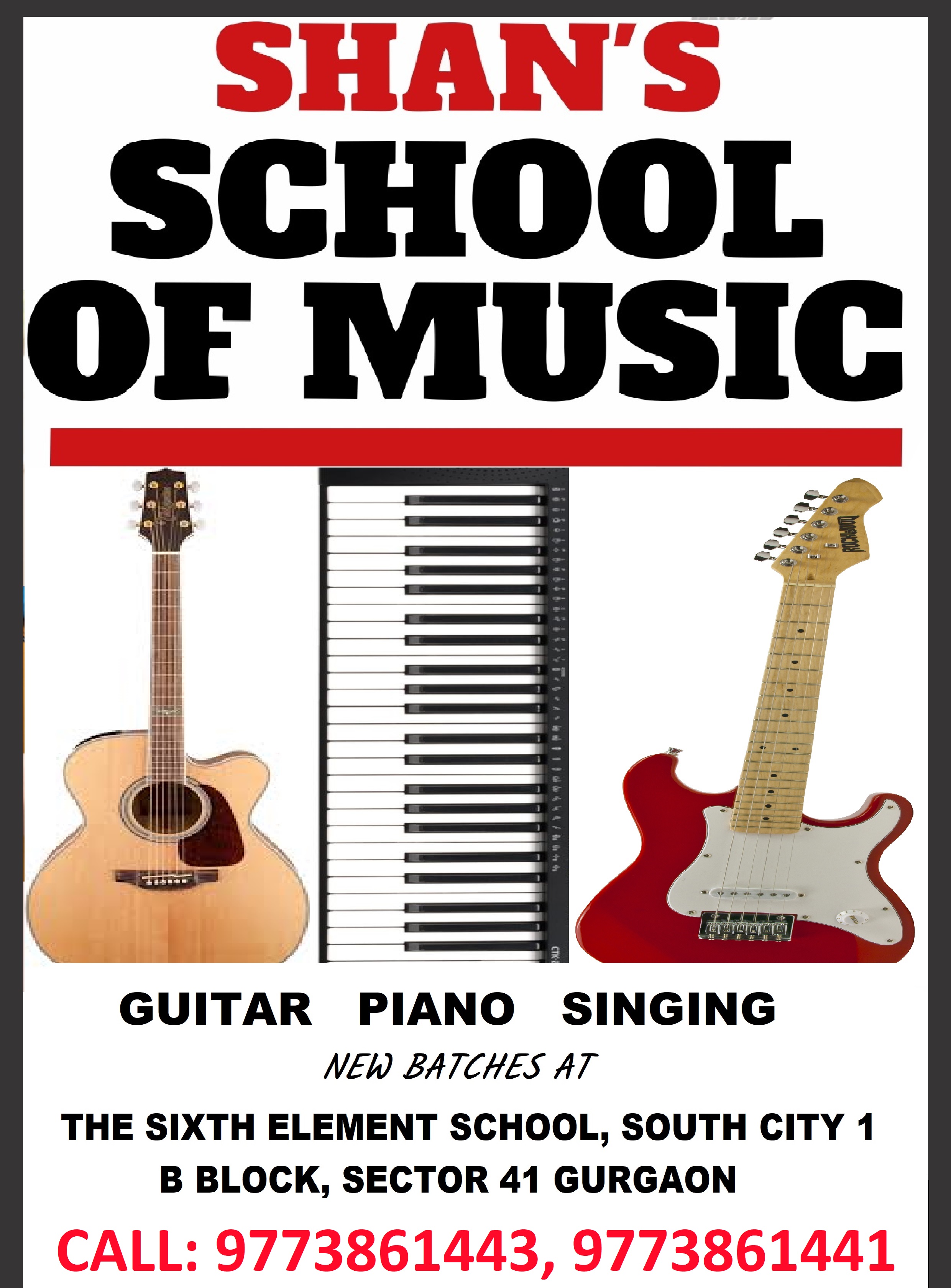 Learn Guitar Piano Singing Music in Gurgaon Sector 29 41 49 50 Vasant Kunj