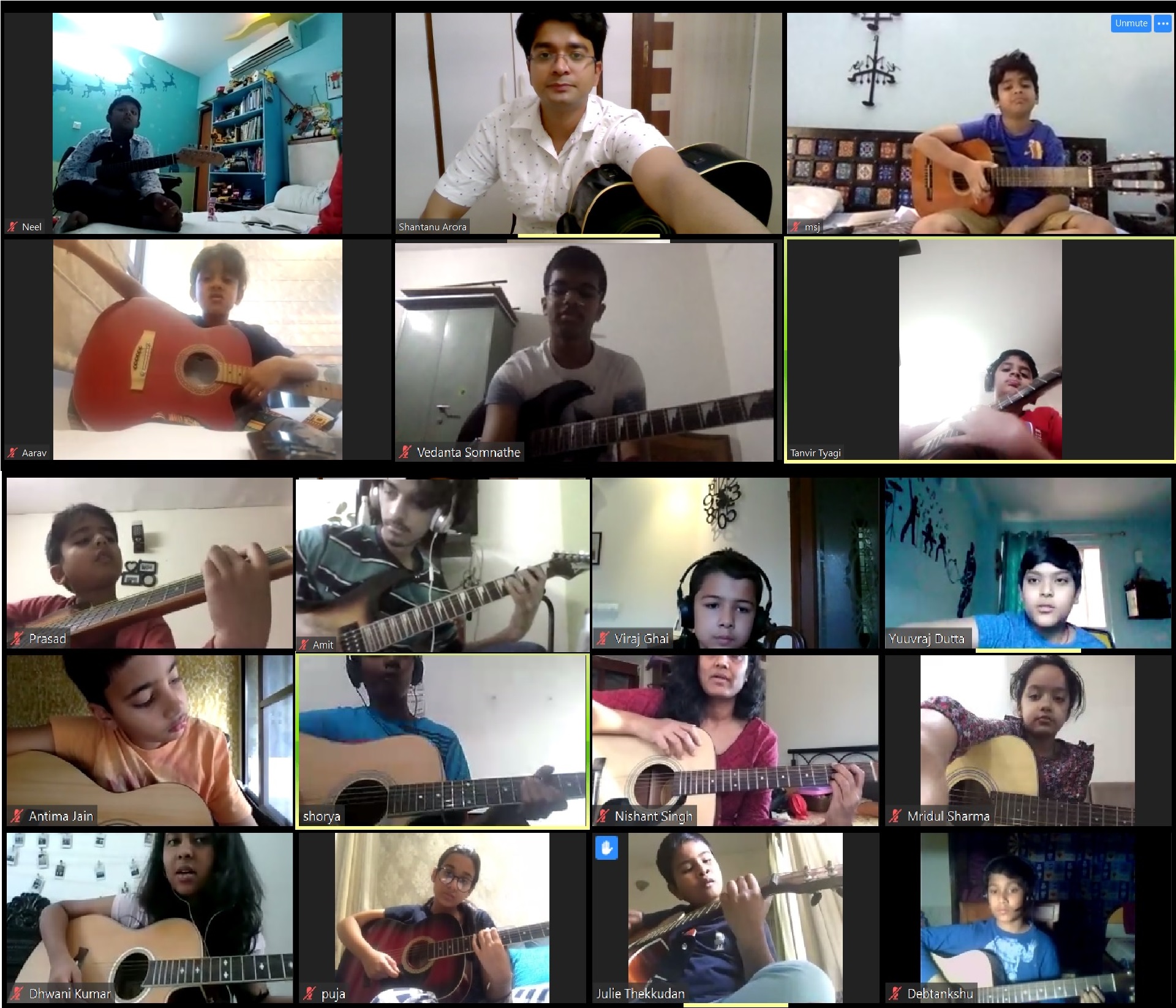 Online live video classes for Guitar, Piano, Casio, Singing. Whatsapp 9810990582